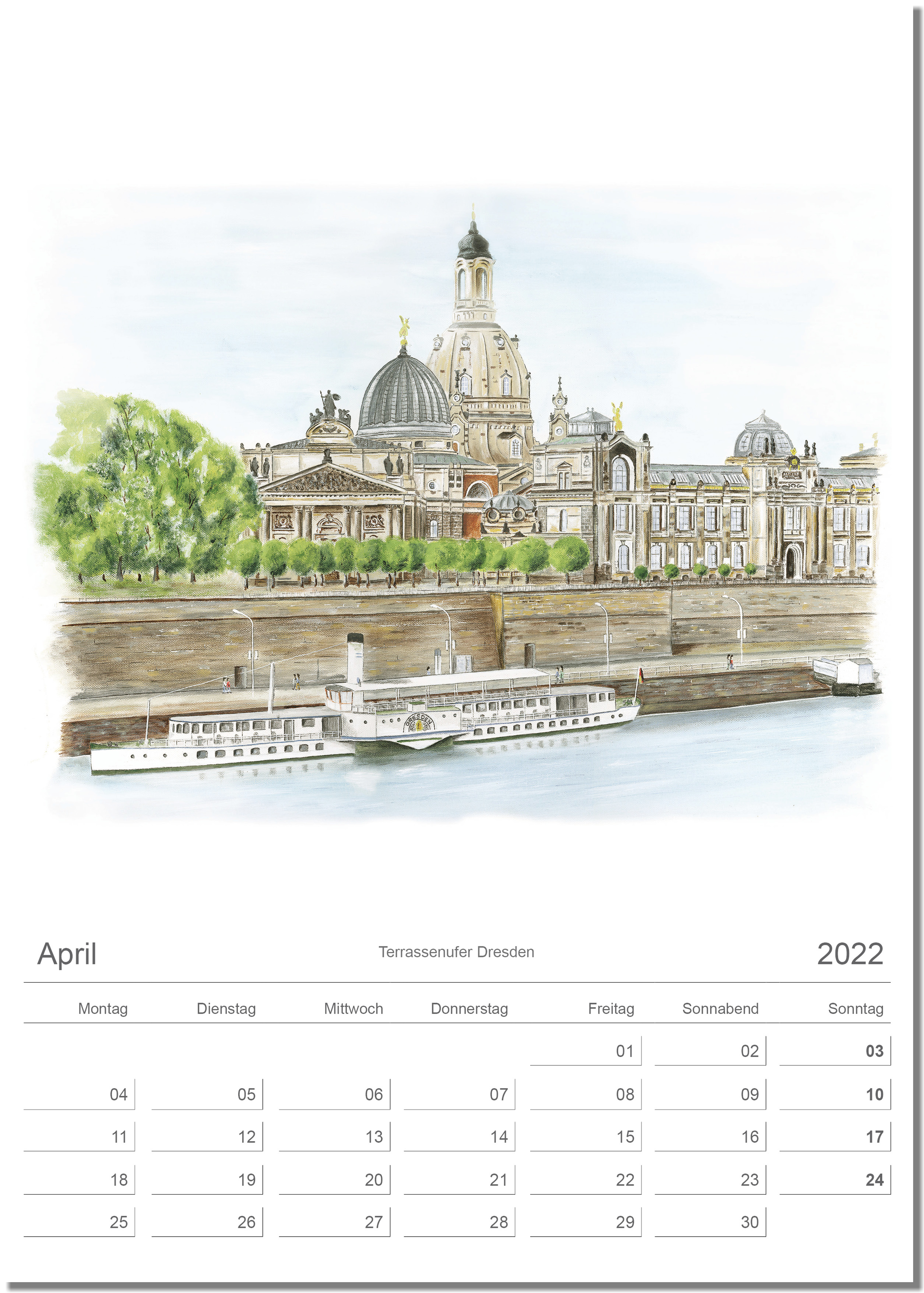 Kalender Dresden April 2022